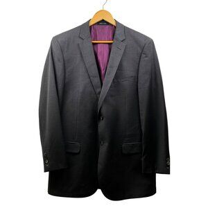 Tiglio Luxe Dandy Suit Blazer Mens 46L Slim Gray Super 150’s Wool Made in‎ Italy